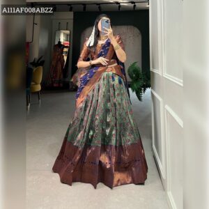 Royal Jacquard Pattu Lehenga Choli with Zari Weaving